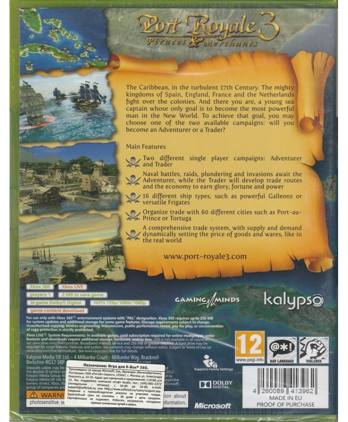 игра Port Royale 3 Pirates and Merchants (Xbox 360)