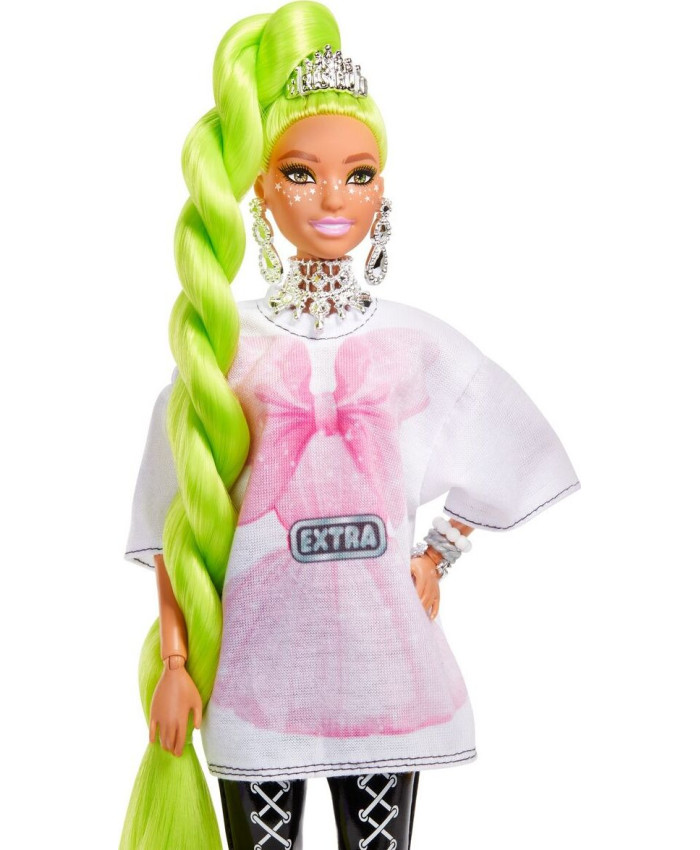 Кукла Mattel Barbie Экстра, с зелеными неоновыми волосами, HDJ44