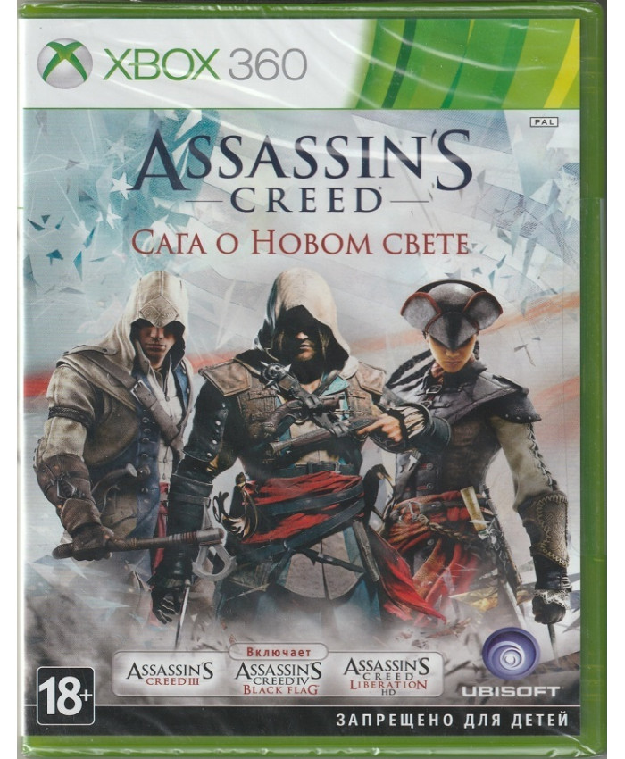 игра Assassin's Creed: Сага о Новом свете (Xbox 360, русская версия)