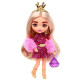 Мини-Кукла Mattel Barbie Экстра Модница в мерцающем платье с меховой накидкой
