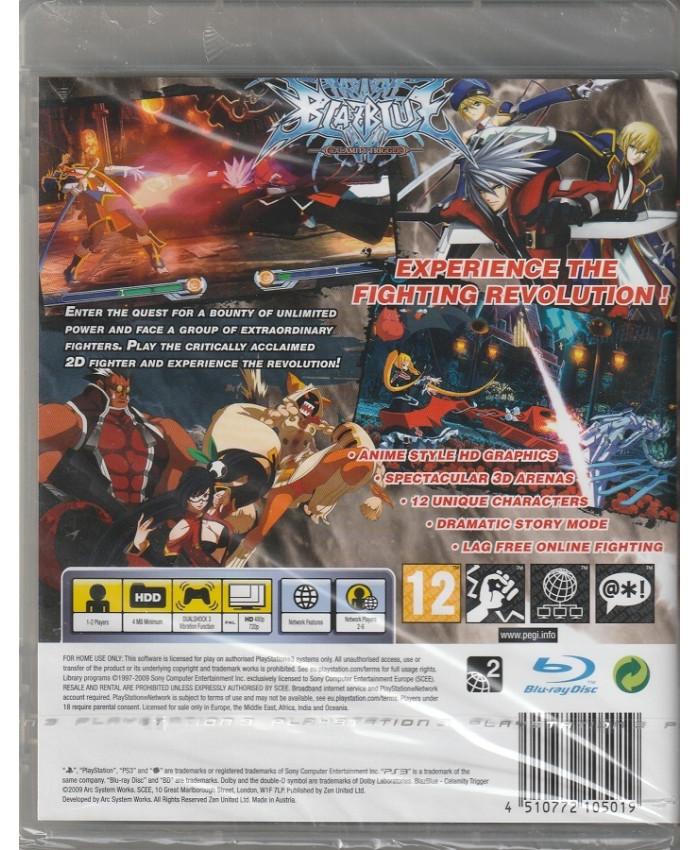 игра Blazblue Calamity Trigger (PS3)