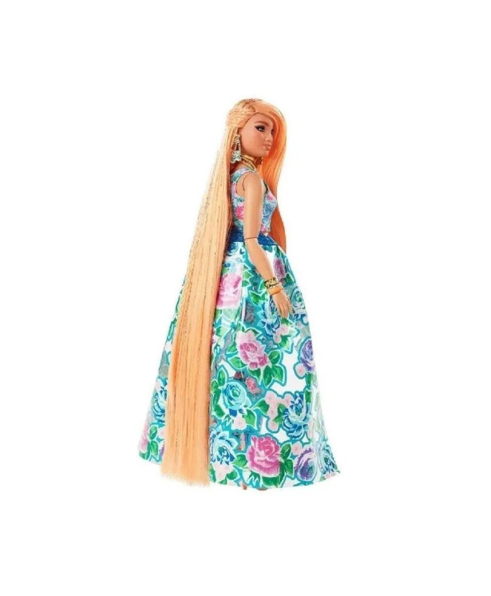 Кукла Barbie Экстра в синем платье HHN14