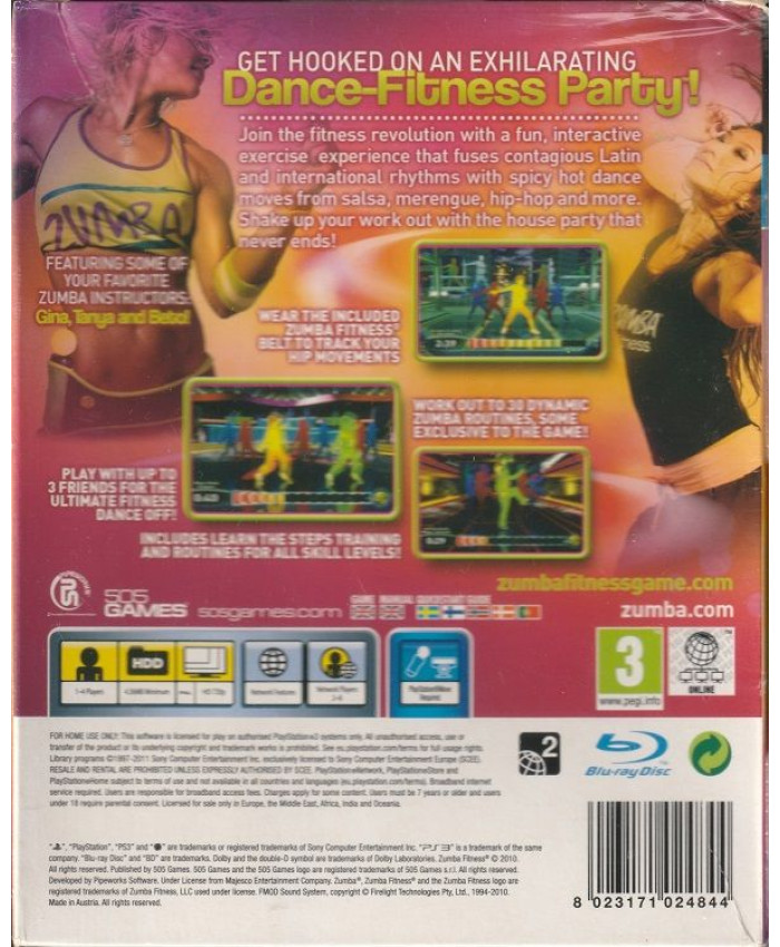 игра Zumba Fitness. Join The Party + Аксессуар Пояс для Playstation Move (PS3)