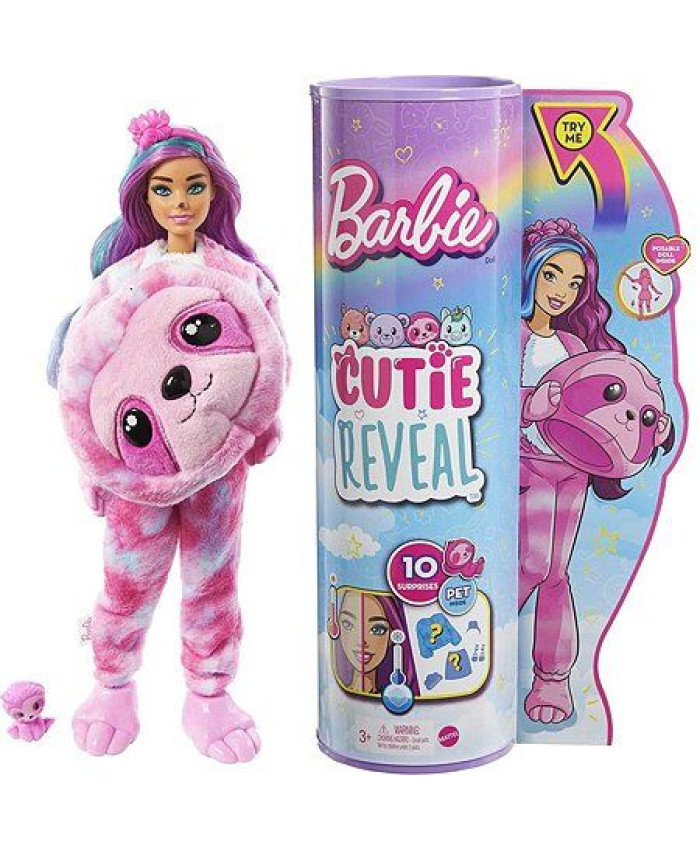 Кукла Barbie Cutie Reveal Милашка-проявляшка Ленивец