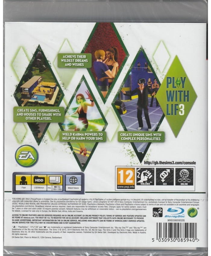 игра The Sims 3  Русская версия (PS3)