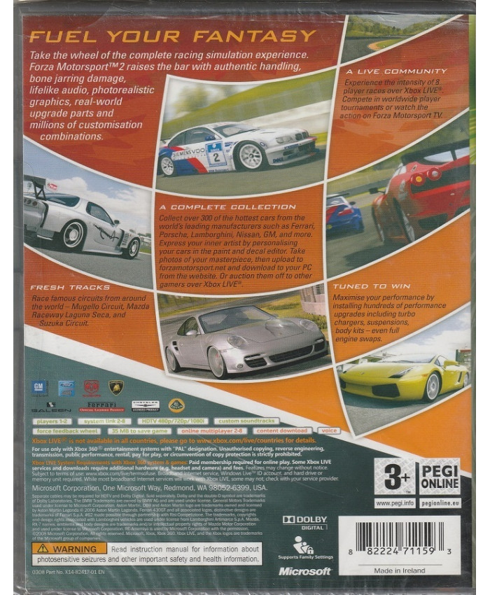 игра Forza Motorsport 2 (Xbox 360, Английская версия)