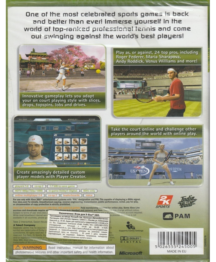 игра Top Spin 2 (Xbox 360)