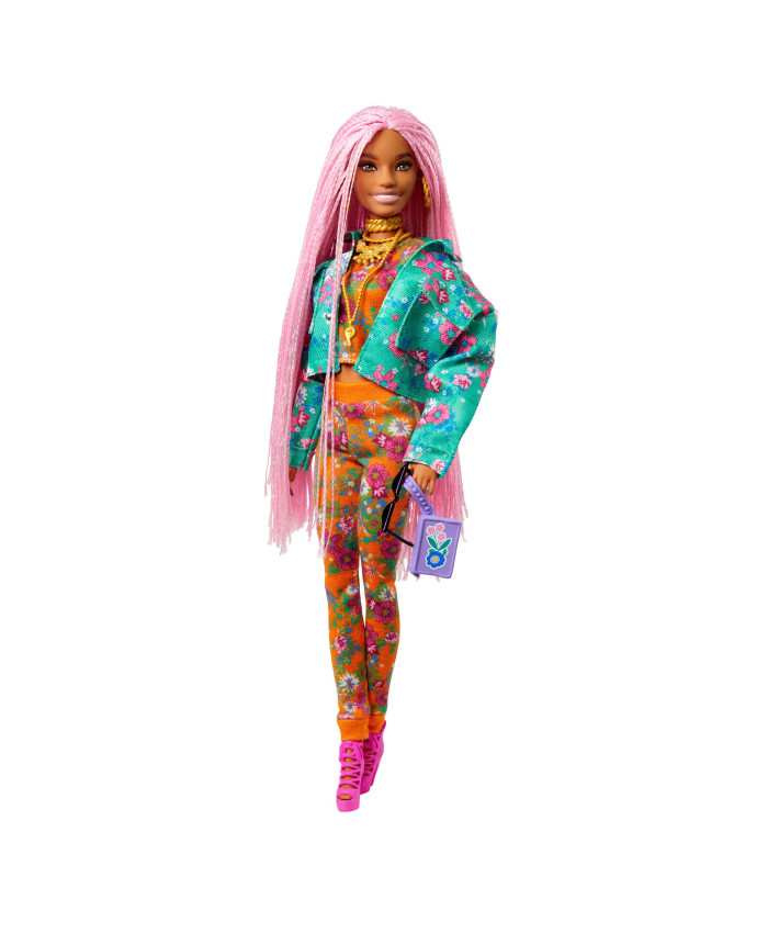 Кукла Барби Экстра с розовыми косичками Barbie Extra GXF09