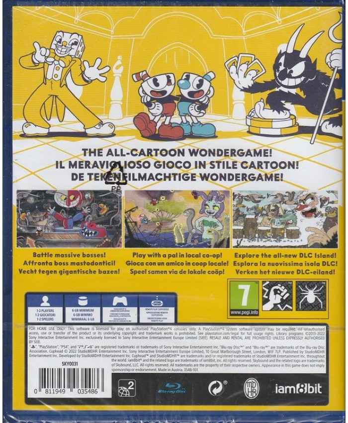 игра Cuphead Русские субтитры (PS4)