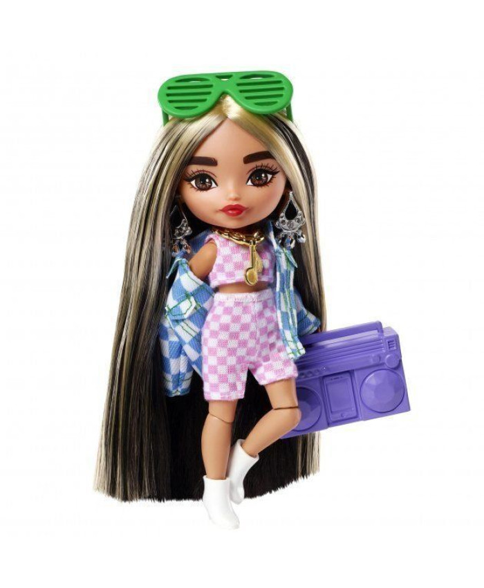 Кукла Barbie Экстра Minis в клетчатом жакете HGP64