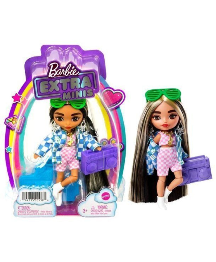 Кукла Barbie Экстра Minis в клетчатом жакете HGP64