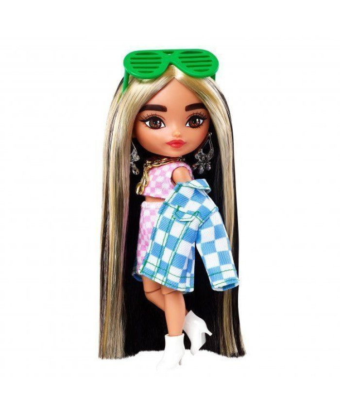 Кукла Barbie Экстра Minis в клетчатом жакете HGP64