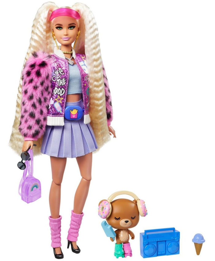 Кукла Barbie Экстра Блондинка, GYJ77, с хвостиками