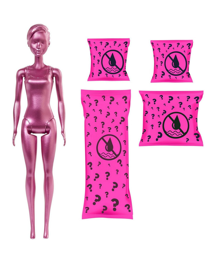 Barbie Color Reveal Кукла-сюрприз Волна 1 с розовой куклой и сюрпризами внутри GTR93
