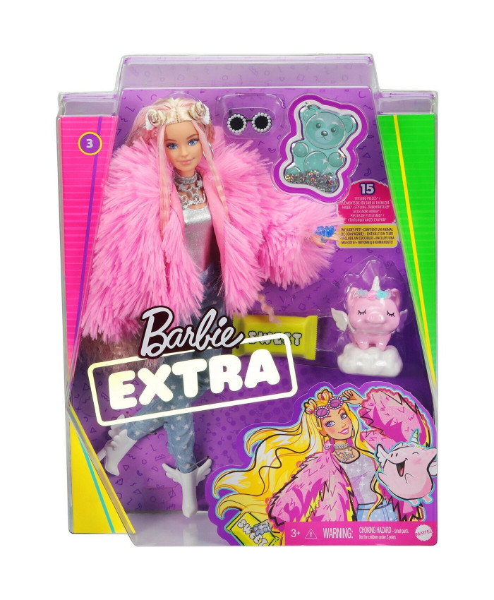 Кукла Barbie Extra коллекционная с единорогом Барби Экстра GRN28