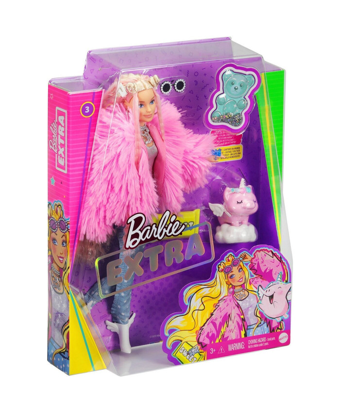 Кукла Barbie Extra коллекционная с единорогом Барби Экстра GRN28
