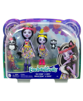 Игровой набор Mattel Enchantimals Сейдж Скунси с сестричкой и питомцами