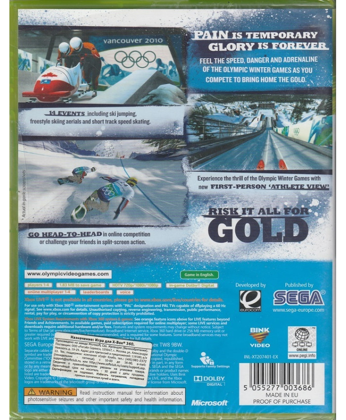 игра Vancouver 2010 (XBox360, Английская версия)