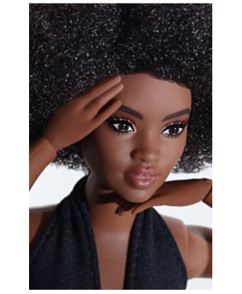 Кукла Barbie "Barbie Looks" Лукс безграничные движения темнокожая пышка с  афропрической GTD91