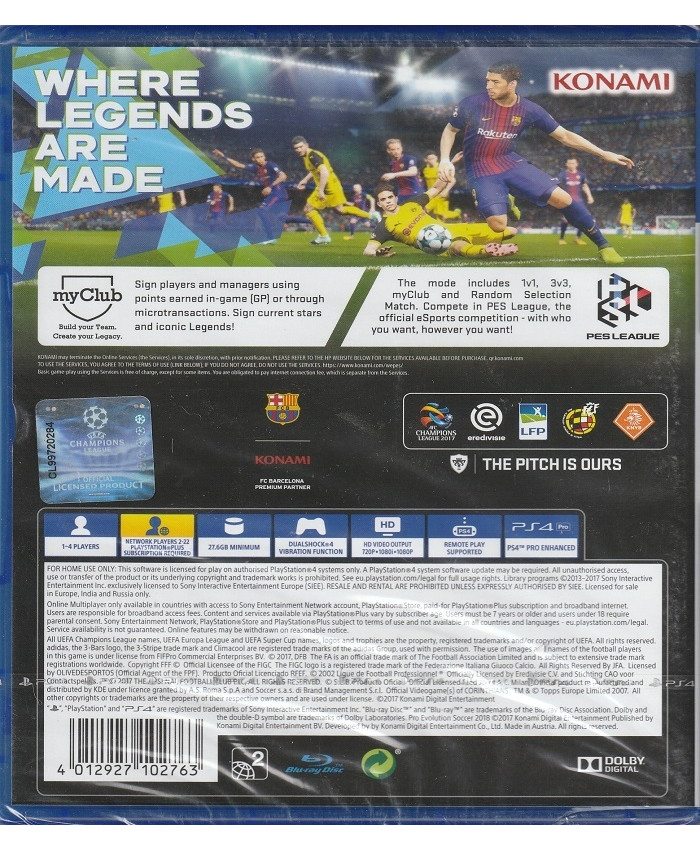 игра Pro Evolution Soccer 2018 Русская Версия (PS4)