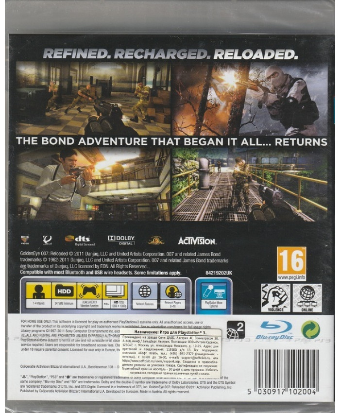 игра 007 Golden Eye Reloaded (PS3)
