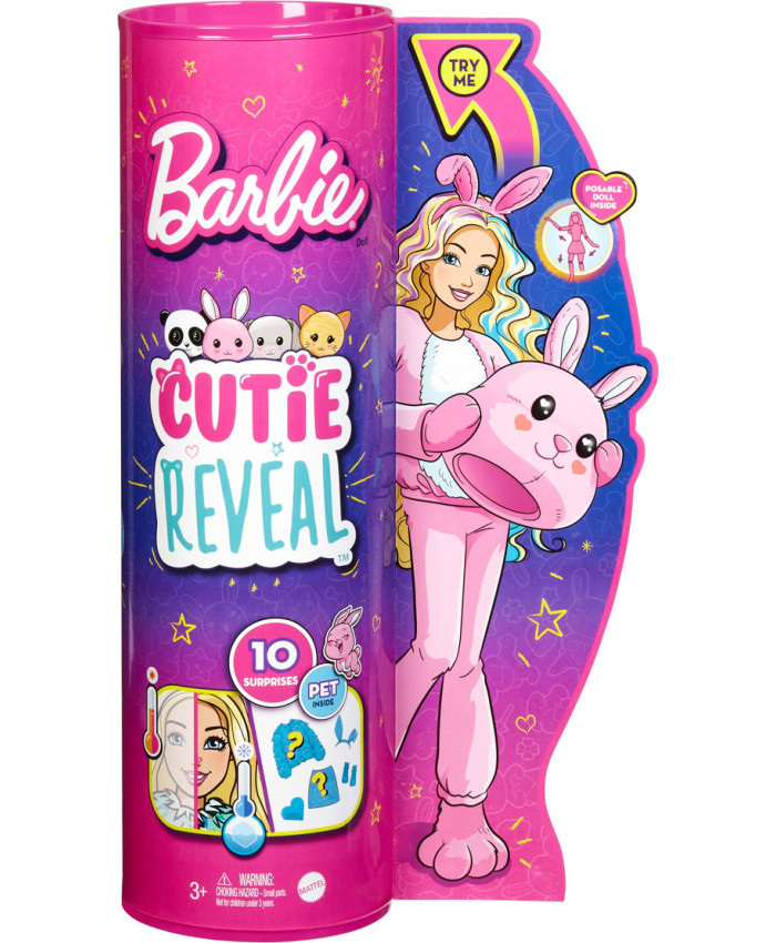 Кукла Mattel Barbie Cutie Reveal Милашка-проявляшка Зайчик, HHG19