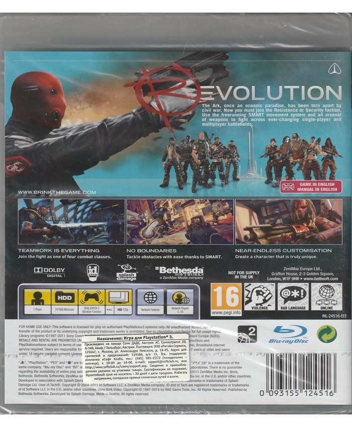 игра Brink (PS3)