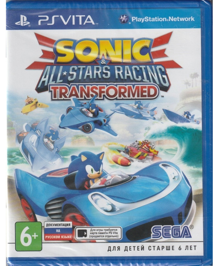 игра Sonic and All-Stars Racing Transformed (PS Vita, Английский язык)