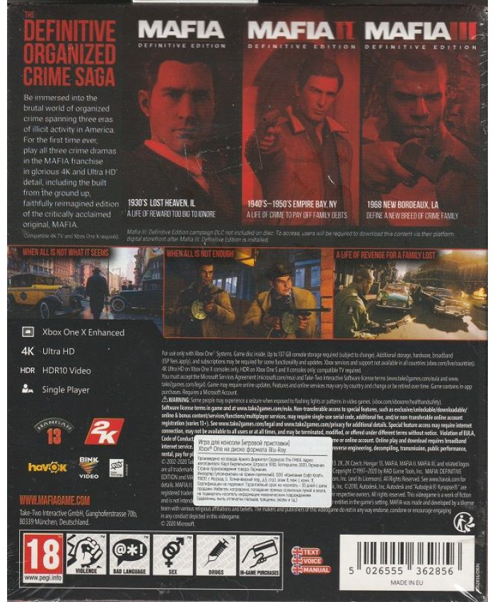 игра Mafia Trilogy Русская версия (Xbox One)